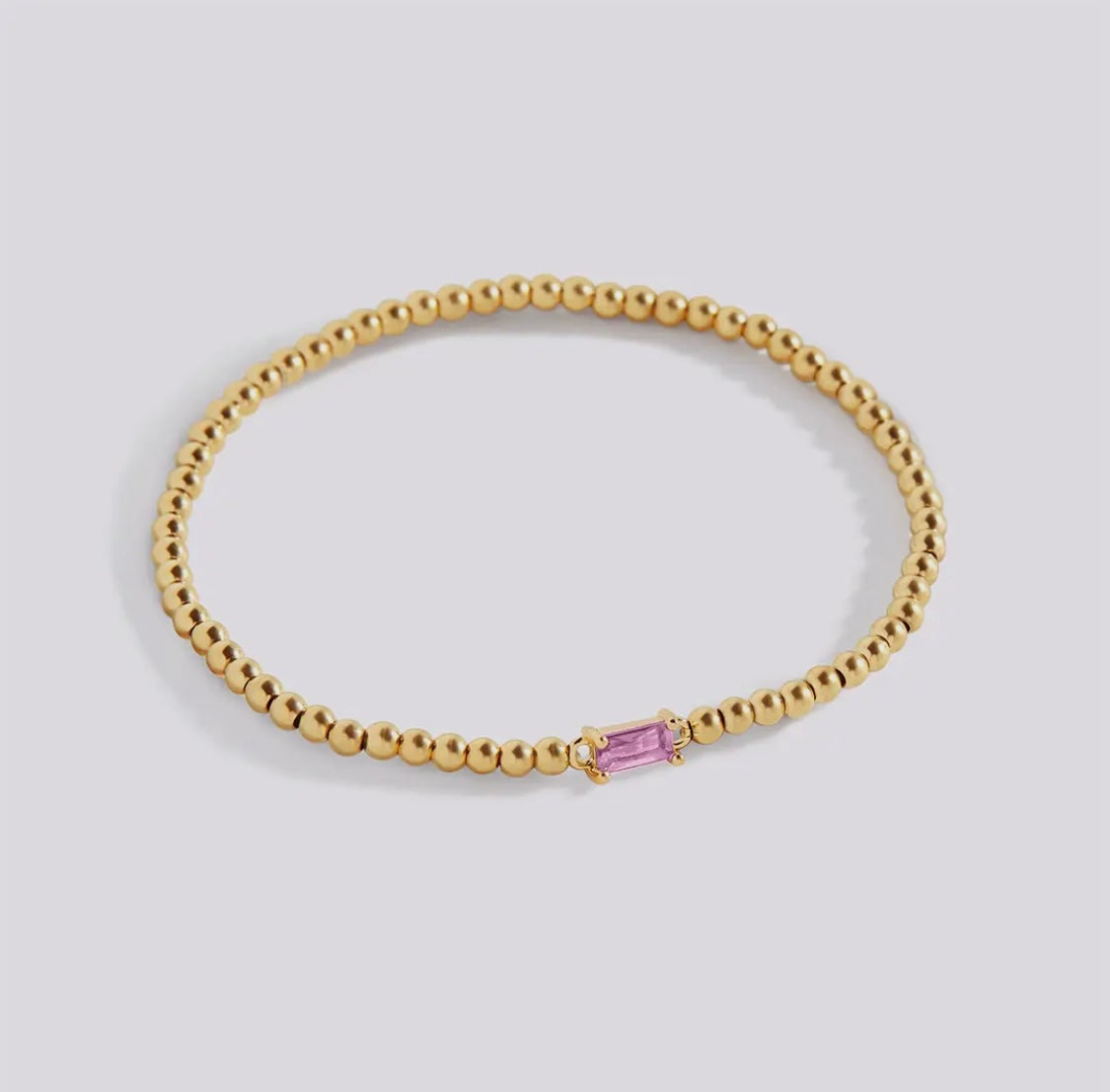 Mint & Lily Pink Tourmaline Stretch Bracelet