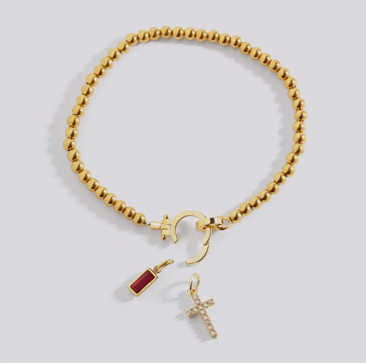 Mint & Lily Garnet gold bracelet