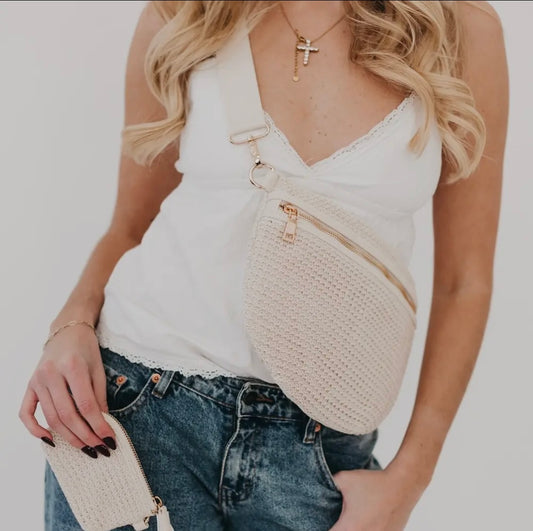 Cream Rafita CrossBody Bag